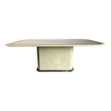 Table à manger en marbre italien vintage, années 1970