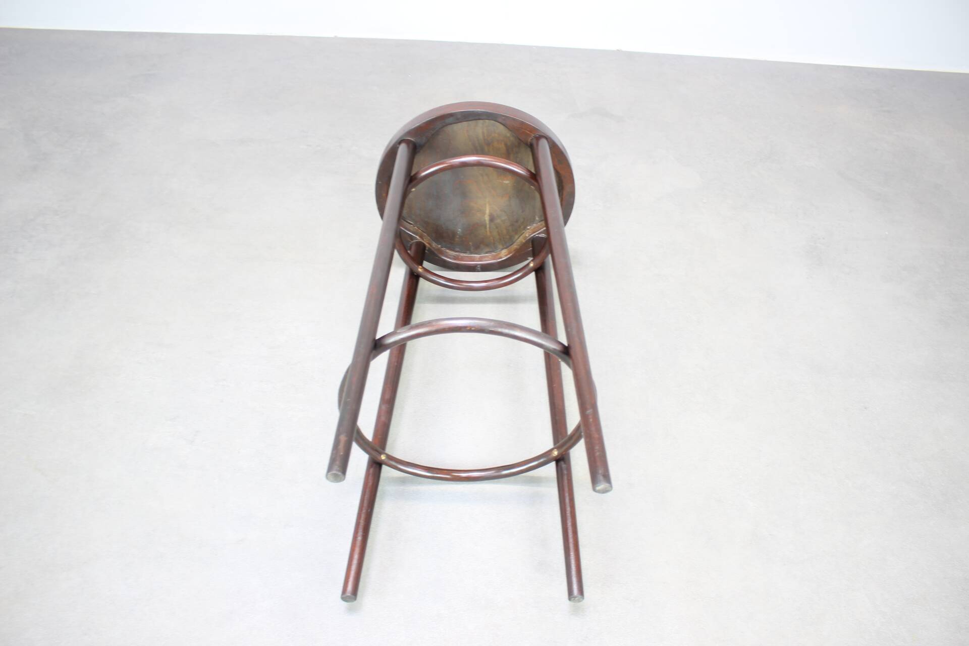 1920s bent beech piano stool, Czechoslovakia