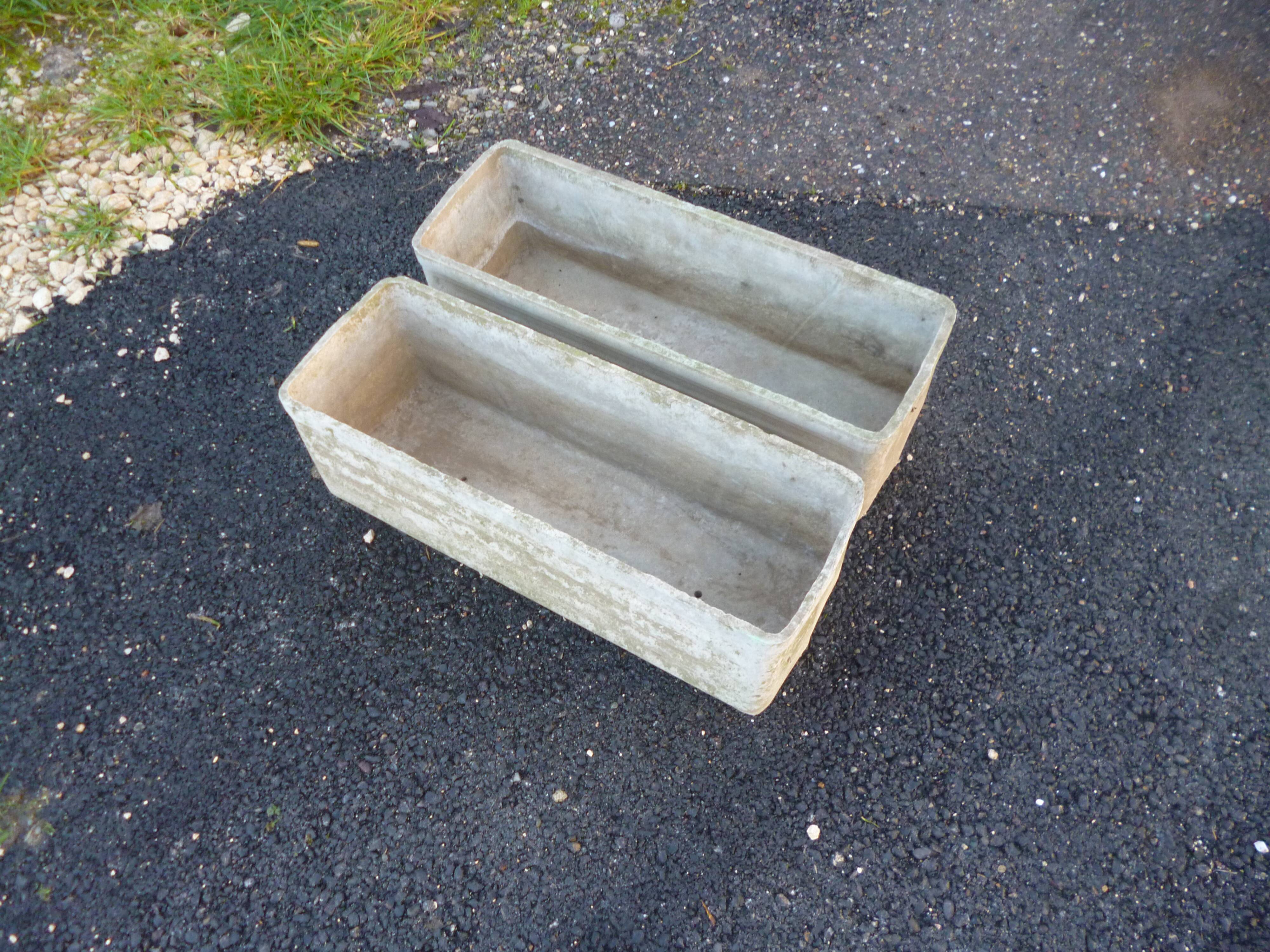 Pair of fiber cement gardeners