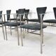 Set of 8 post modern dining chairs by Belgochrom, 1980s