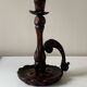 70s wooden candle holder