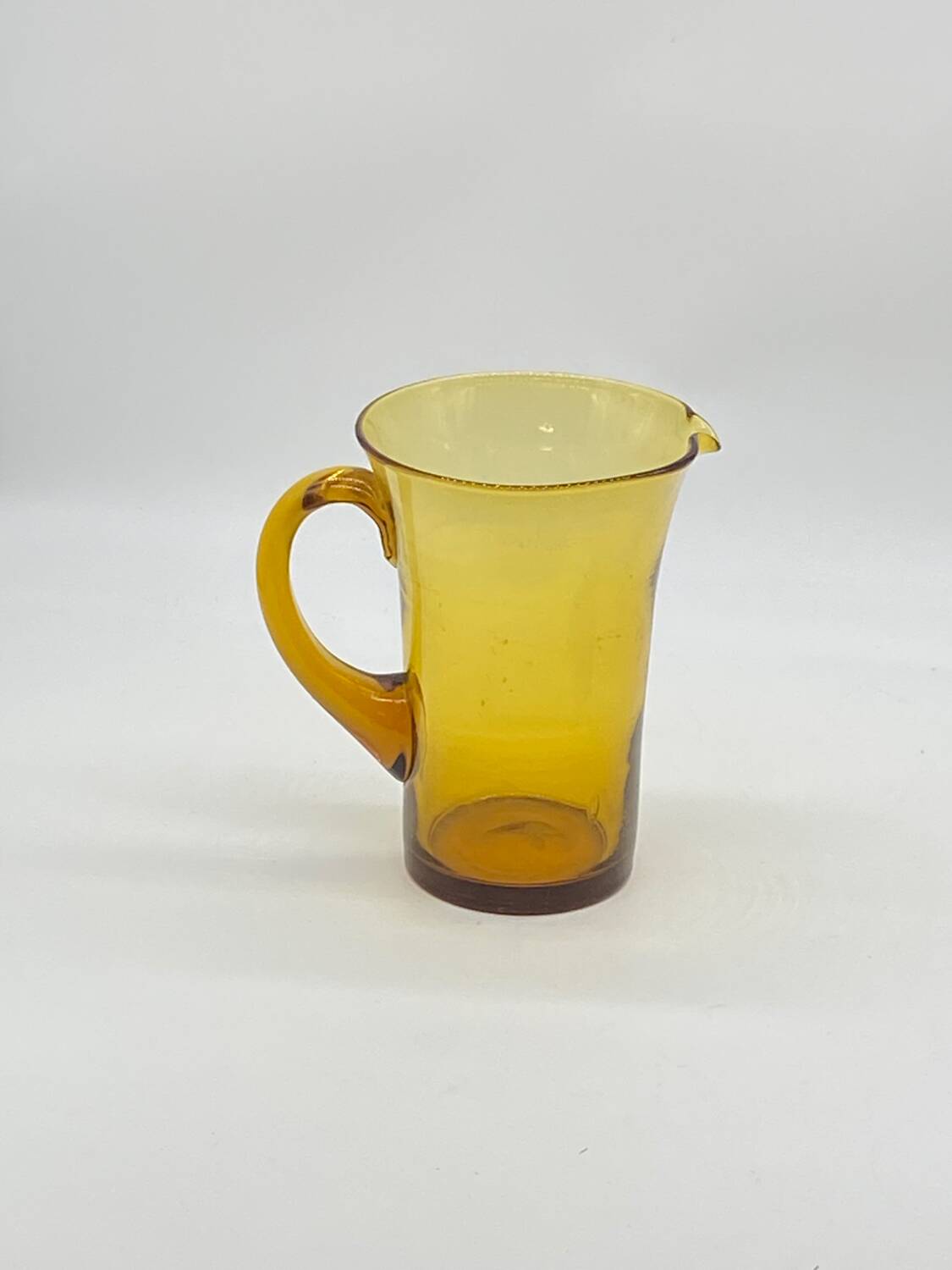 Vintage jug / pitcher / old amber glass / artisanal