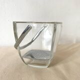 Strömbergshyttan vintage glass and stainless steel ice bucket