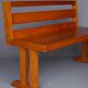 Pair of vintage scandinavian pine benches, 1970s