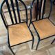 Pair of vintage metal bistro chairs