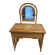 Bamboo and rattan dressing table, with mirror 50s-60s