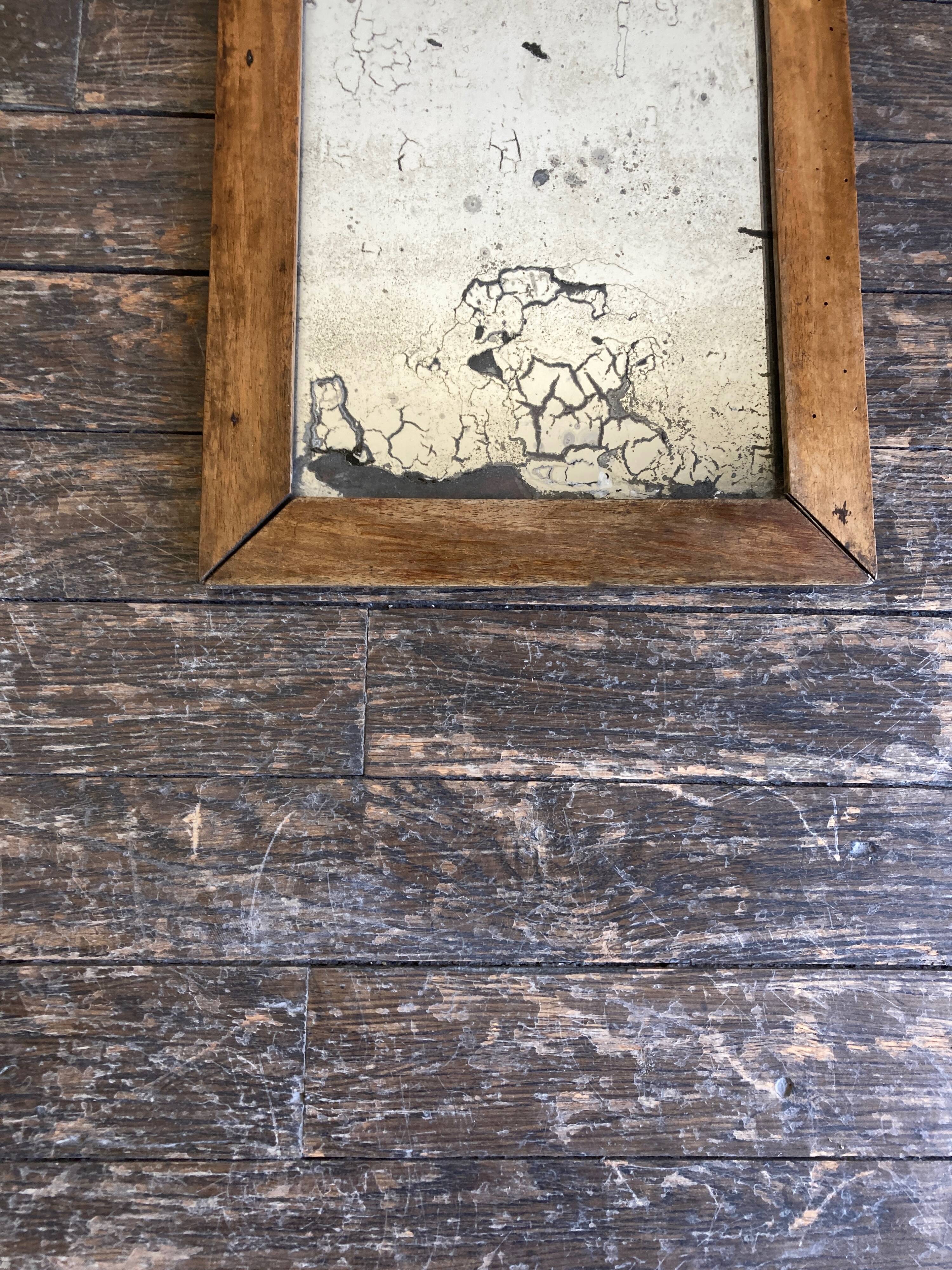 19th mirror with mercury glass 26x33cm