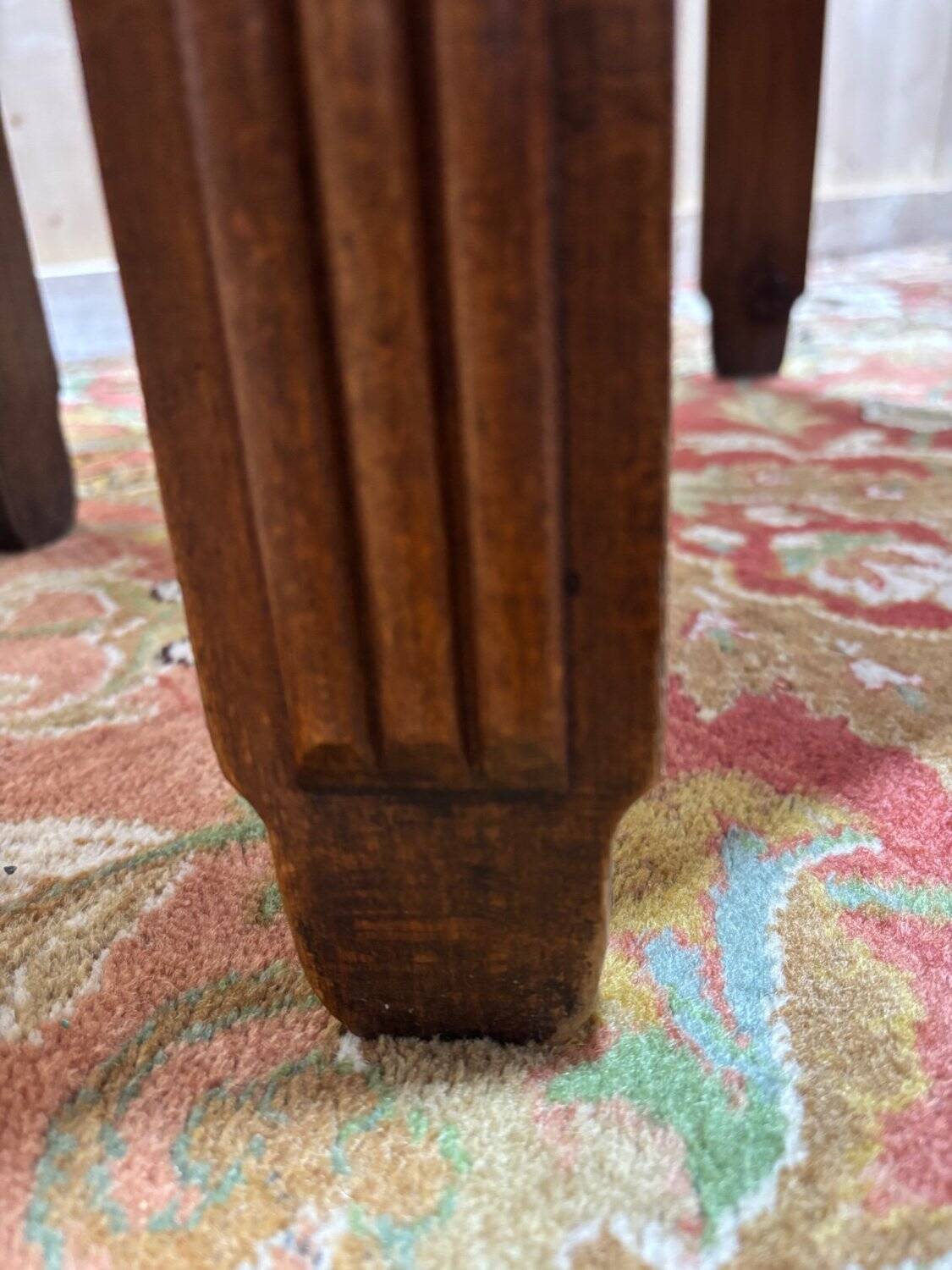 Antique bedside table in solid oak