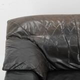 1970s Wiener Werkstätte Brutalist Letaher Adjustable Armchair