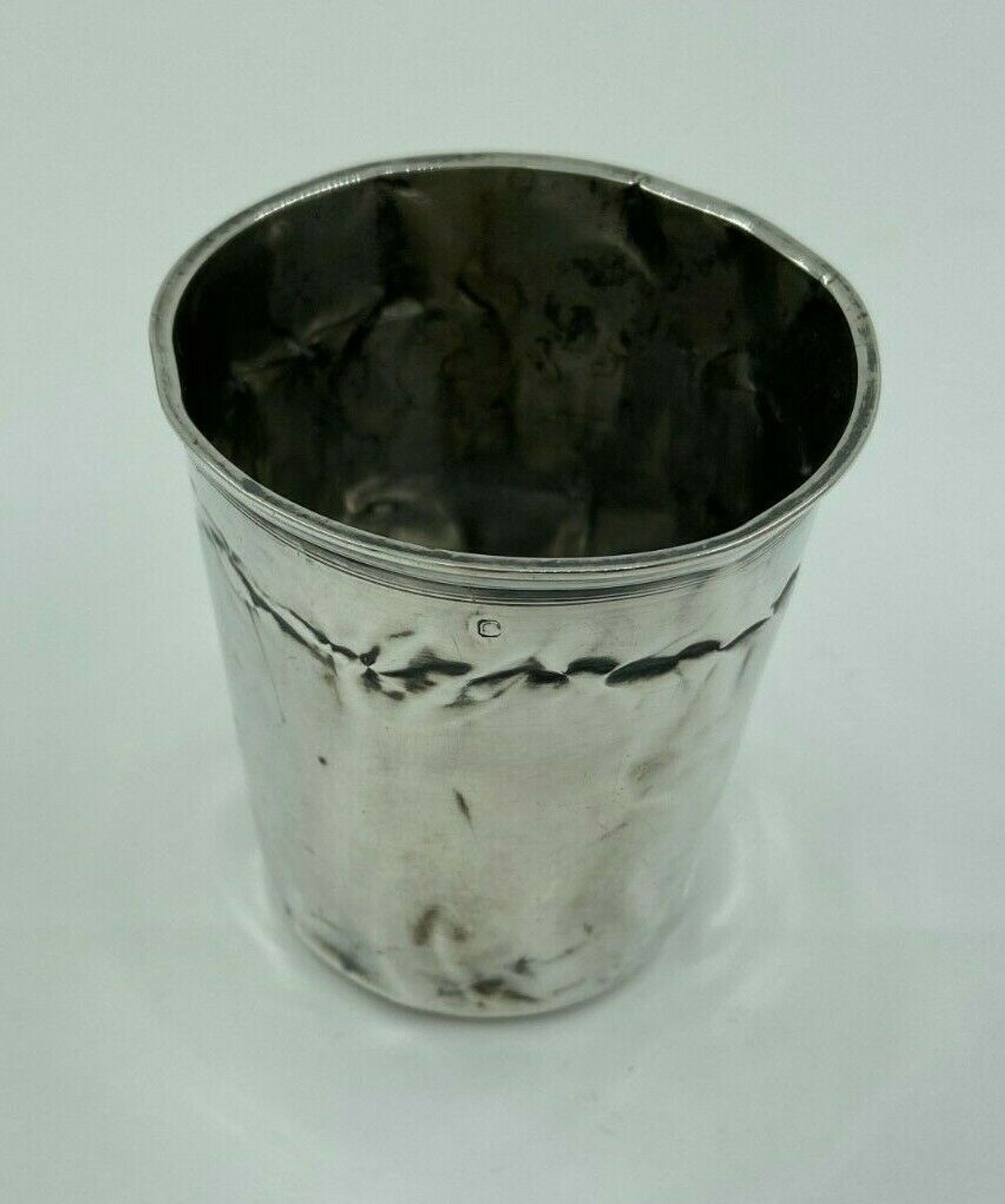 Silver timbale XlXeme poincon minerve large size 67 grams