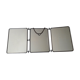 Barber triptych with towers brass mirror 58x24cm