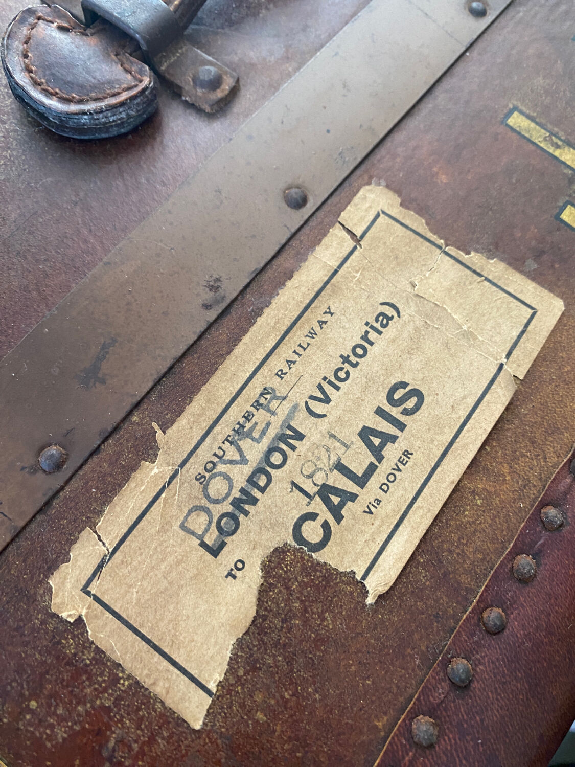 Old vintage cabin trunk