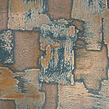 Brutalist coffee table, hammered copper 70 – in the style of H. Lilienthal.