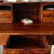 Tiered desk in solid walnut