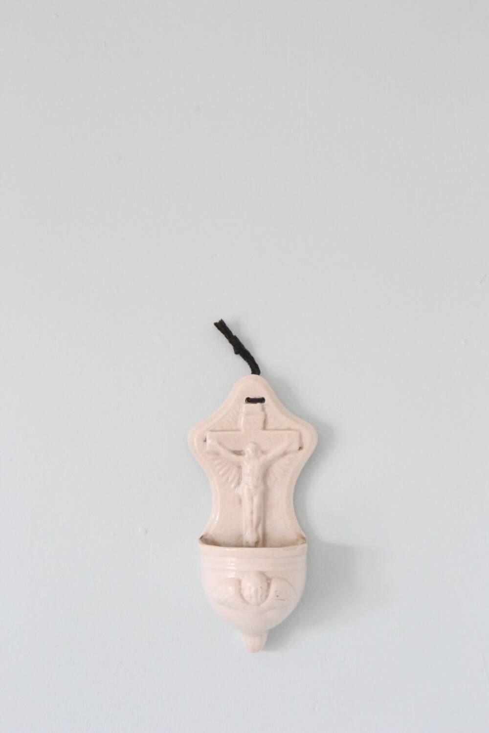 19th century earthenware stoup, Mouzin Frères, Onnaing