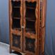 Showcase in precious wood marquetry, Louis XV Transition style.