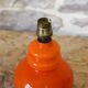Pied de lampe en verre opalin orange