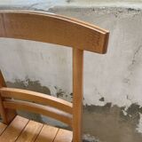 4 golden oak chairs