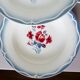 4 vintage Digoin Sarreguemines soup plates, Nina Rosa model 2008158