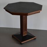 Antique octagonal oak table, 1920s
