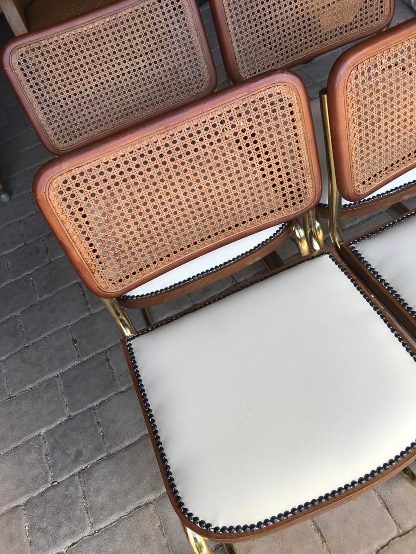 6 chaises cesca Marcel Breuer Italie 1970