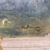 Huile sur toile, paysage ancien début xx siècle