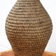 Old basket, burgundy straw and bramble, woven basket, interior decoration