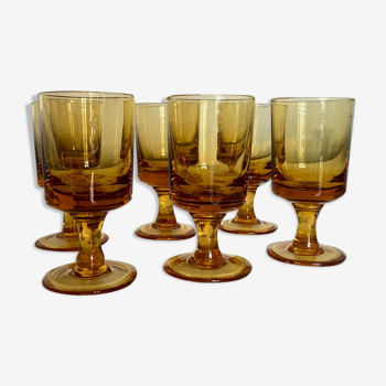 Set de 6 verres massifs 1970