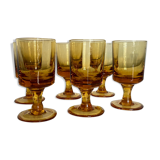 Set of 6 solid glasses 1970