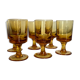 Set of 6 solid glasses 1970