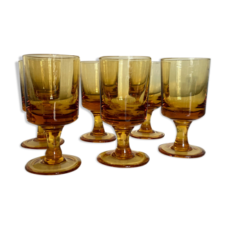 Set de 6 verres massifs 1970