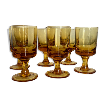 Set de 6 verres massifs 1970