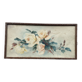 Old watercolor under glass