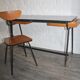 Old double desk with its vintage chair 50