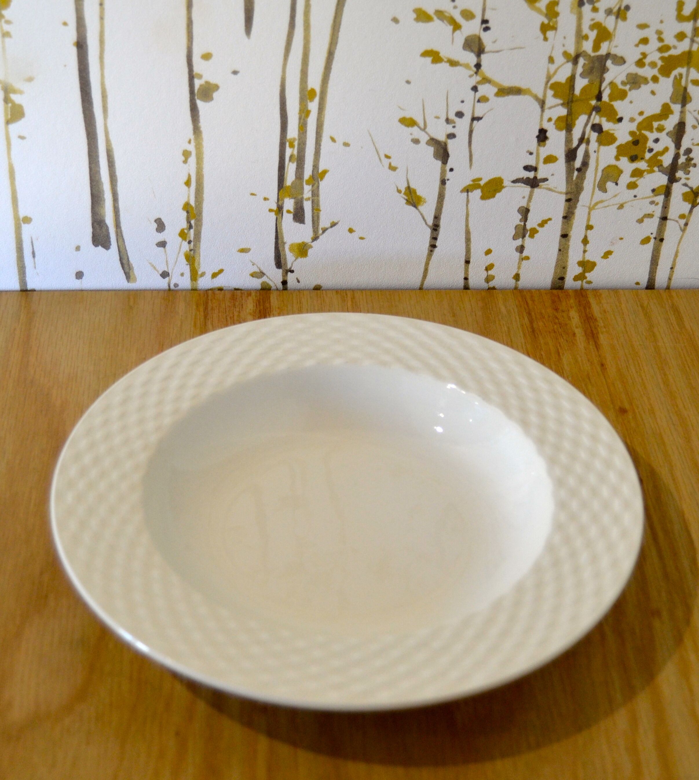 Suite of five soup plates, pagnossin ironstone, italy, vintage