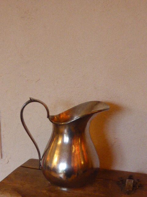 Coffee set in silver metal composed of 3 pitchers, Millan Freres, Paris