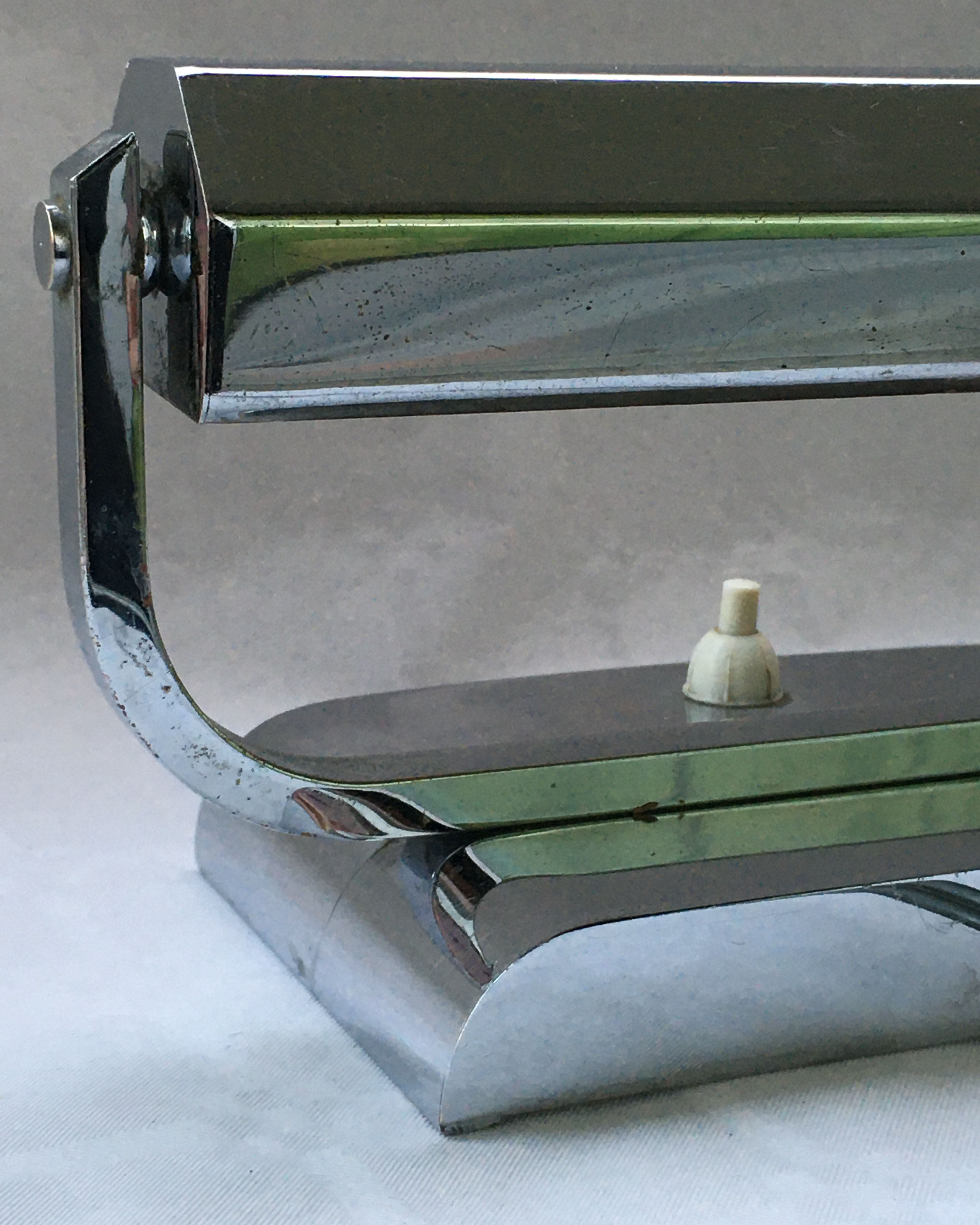 Chrome metal desk lamp 1930/40