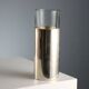 Vintage crystal and silver vase, Italy, 20th century