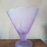 Vase cone in polished glass
