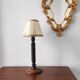 French vintage turned wooden lamp from the 40s-50s.