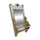 Ancien miroir de barbier en teck birman