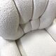 Vintage 80s shell armchair in curly wool