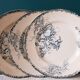 Set of 3 plates old blue poppy A.Lebacqz model and M.Bouchart