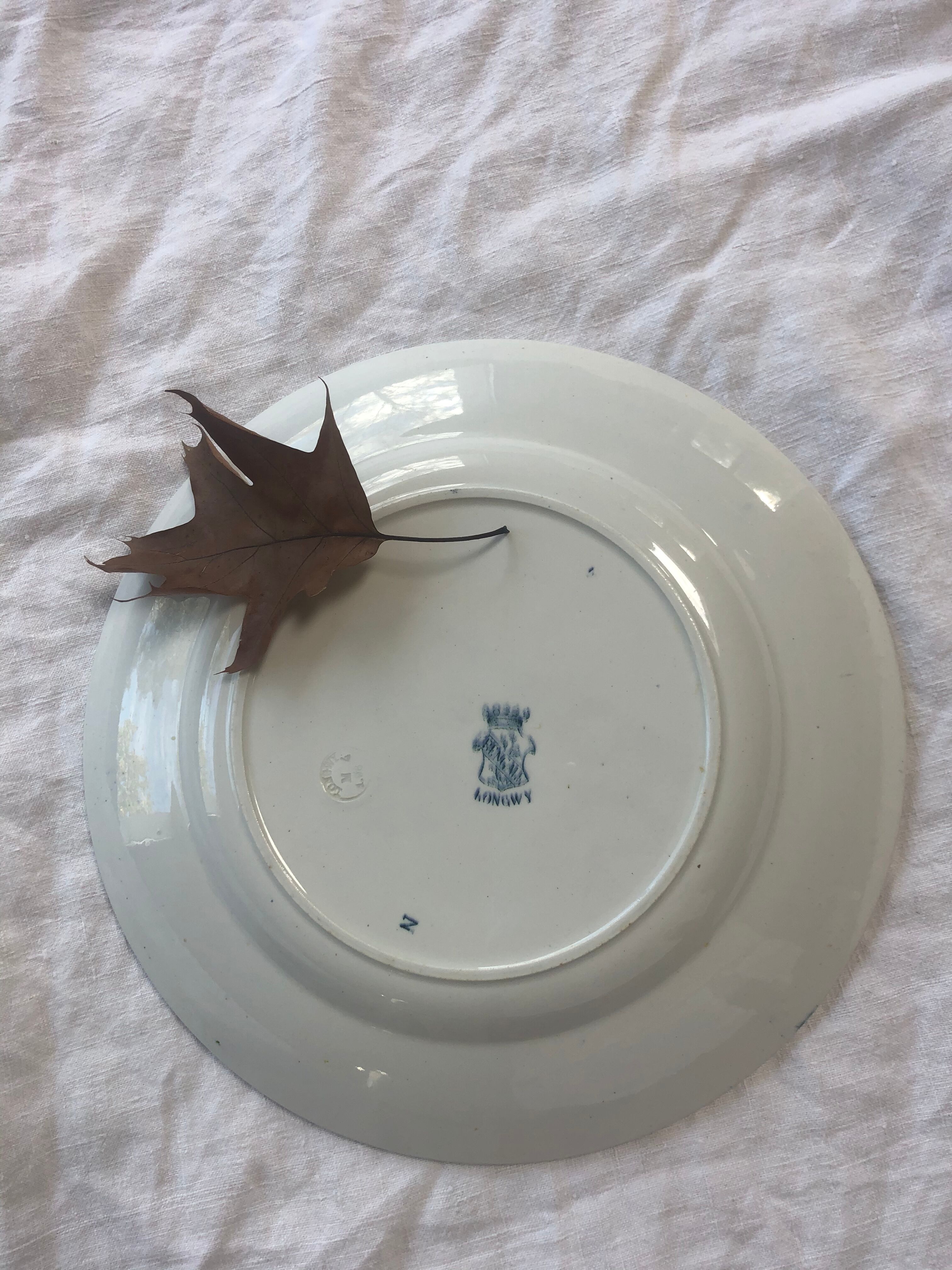 Longwy model Bengali round earthenware dish