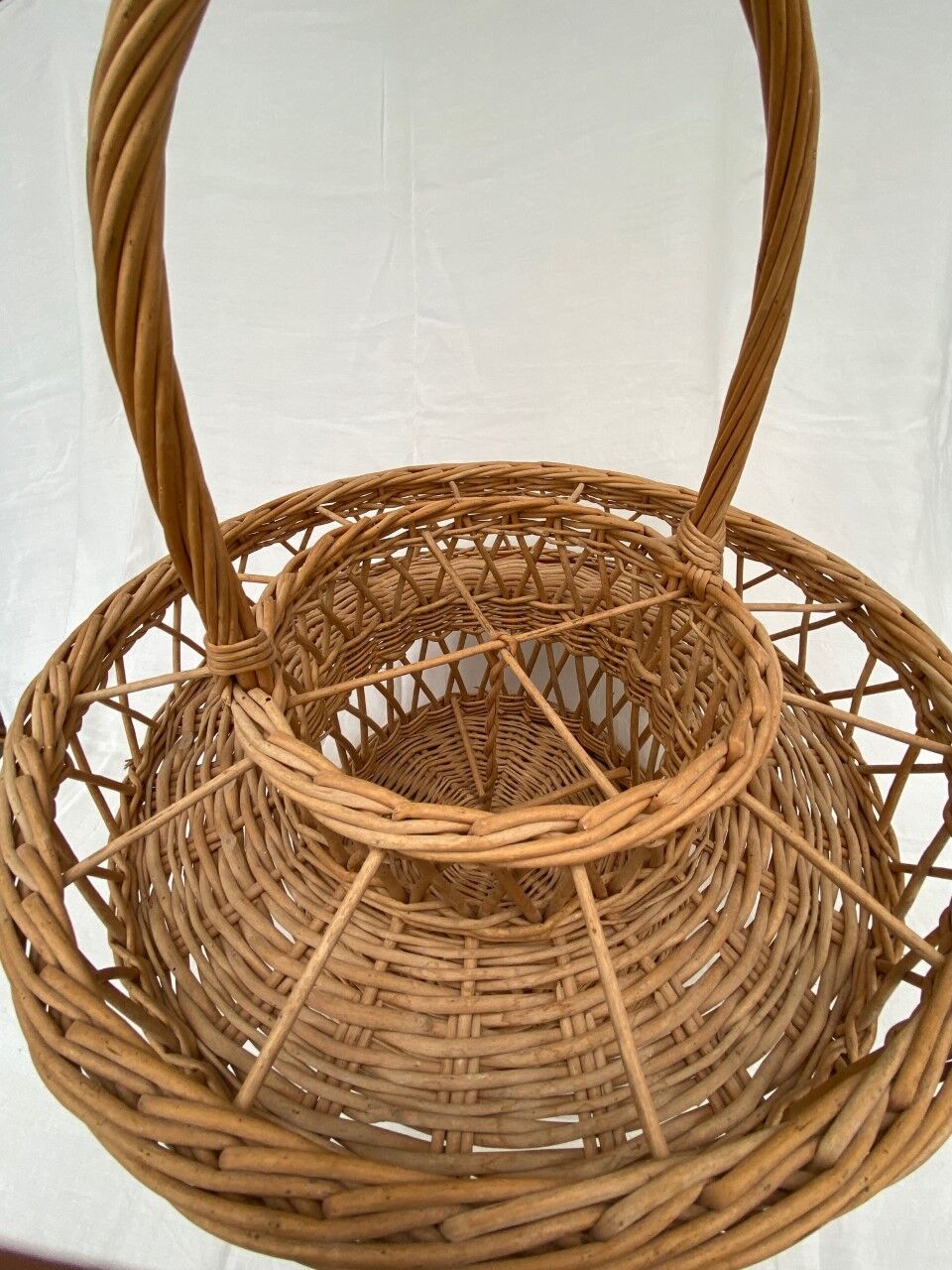 Vintage osier bar basket