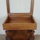 Very pretty Renaissance style display case in solid walnut circa 1850