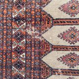 Vintage carpet pakistan drawings bokhara handmade 124x186 cm
