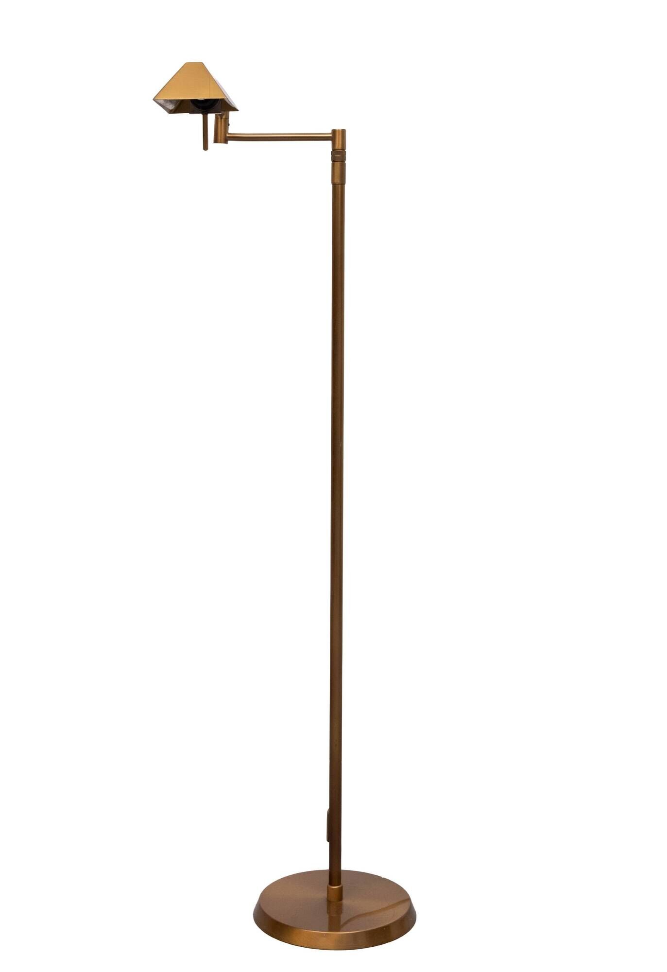 Holtkotter Bronze color swing arm floor lamp Germany 1980s