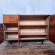 Vintage teak metal foot row