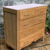 Commode vintage chêne brut massif 1950